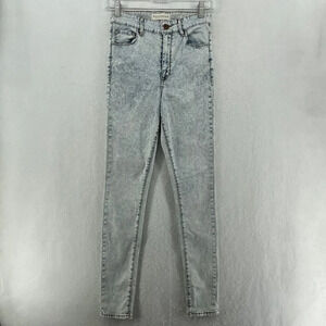 Bullhead Jeans Women's Sz 7 White Super High-Rise Skinniest Regular Fit Stretch